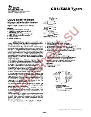 CD14538BEE4 datasheet  